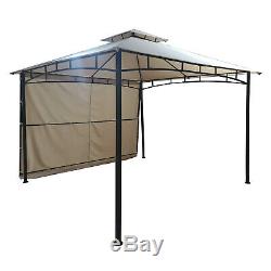 Havana Metal Gazebo with Awning 2.7x2.7m Marquee Canopy Shelter for Garden/Patio