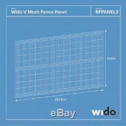 Heavy Duty Coated V Mesh Fence Panel And Posts Wire Garden Fencing Commercial