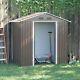 Heavy Duty Galvanised Metal Garden Storage Shed Outdoor Bicycle Tool House