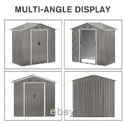 Heavy Duty Galvanised Metal Garden Storage Shed Outdoor Bicycle Tool House