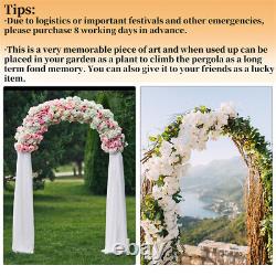 Heavy Duty Metal Garden Arch Rose Arbor for Climbing Plants Wedding Party Decor