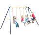 Hedstrom Neptune Double Swing And Glider Childrens Kids Garden Play Ground Set