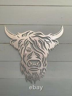 Highland Cow Male Steel / Metal / Garden Wall Art