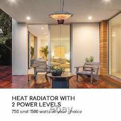 Infrared Heater Patio Electric Ceiling Hanging Garden Outdoor Indoor Safe 1500W