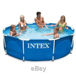 Intex Swimming Pool Metal Frame 305x76cm Outdoor Garden Summer Water Centre