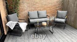 Kendal 4 Piece Garden Furniture Set with Coffee Table Cushions