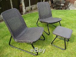 Keter Rio Garden Patio Table And Chair Set Super Comfortable All Weather Design