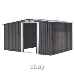 Large 88ft Sloped Roof Outdoor Yard Metal Garden Shed Tool & Wood Storage House