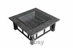 Large Firepit BBQ Outdoor Garden Patio Heater Stove Fire Pit Brazier Cover grill