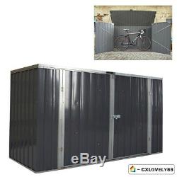 Large Galvanized Metal Steel Garden Shed Bike Unit Storage Tools Bicycle Storage