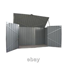 Large Galvanized Metal Steel Garden Shed Outdoor Bike Storage House Tools Shed