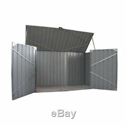 Large Galvanized Metal Steel Storage Garden Shed Bike Unit Tools Bicycle Store