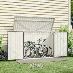 Large Garden Lockable Bicycle Storage Bike Tool Sheds Box Outdoor Garbage Bin XL