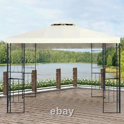 Large Gazebo 3x3 Waterproof Pergola Metal Garden Pavilion Canopy Shelter Outdoor