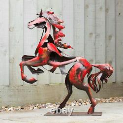 Large Horse Rearing Decorative Garden Ornament Home Decor Art Statue Sculpture