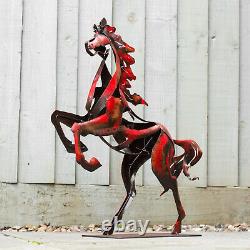 Large Horse Rearing Decorative Garden Ornament Home Decor Art Statue Sculpture