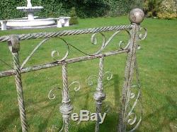 Large Metal Arched Pond Or Garden Bridge In Shabby Chic Rustic Finish
