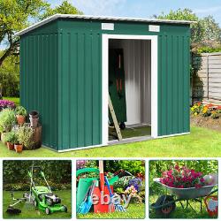 Large Outdoor Metal Garden Shed 6 X 4, 8 X 4 Garden Storage House WITH FREE BASE