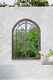 Large Rustic Metal Arched Shaped Bronze Garden Opening Mirror New 78cm X 61cm