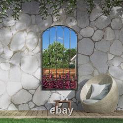 Large Rustic Metal Arched Shaped Garden church effect Mirror New 160 X 85cm