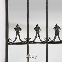 Large Rustic Metal Arched Shaped Garden church effect Mirror New 160 X 85cm