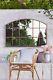 Large Rustic Metal Arched Shaped Window Garden Outdoor Mirror New 90cm X 56cm