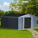 Large Walk In Shed Metal 3.4x3.8m Outdoor Tool Storage Garden Weatherproof House