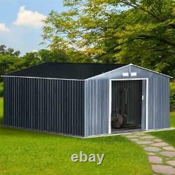 Large Walk In Shed Metal 3.4x3.8m Outdoor Tool Storage Garden Weatherproof House