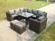 Left 9 Seater Arm Rattan Corner Sofa Set Dining Table Outdoor Garden Furniture