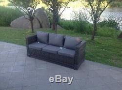 Left arm 9 seater rattan corner sofa set dining table outdoor garden furniture