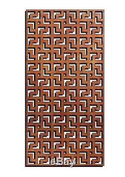 Lovely 1.8m (6ft) tall rustic core-ten steel garden abstract tile screen fence