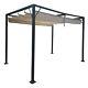 Manhattan Metal Gazebo With Retractable Roof 3x2.15 Marquee Canopy Awning Garden