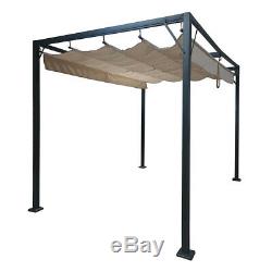 Manhattan Metal Gazebo with Retractable Roof 3x2.15 Marquee Canopy Awning Garden