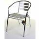 Marko Outdoor Aluminium Garden Furniture Bistro Set Stacking Table Chairs Chrome