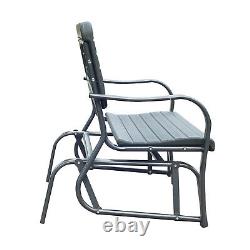 Metal 2-Seater Outdoor Garden Rocker Bench Green