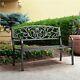 Metal Bench Patio Bench Garden 3 Seater Cast Iron Bench Outdoor Furniture Yard