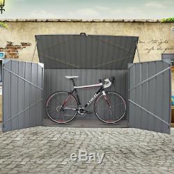 Metal Durable Outdoor Garden Bike Shed Tool Storage Cabinet Garage Bicycle Box