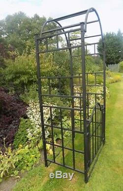 Metal Garden Arch and Gates Climbing Plant Support Rose Frame Archway Heavy Duty