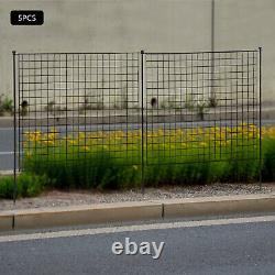 Metal Garden Border Edging Outdoor Rustproof Lawn Fencing Barrier 4 Panels+1Gate