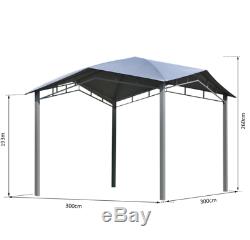 Metal Garden Gazebo Outdoor Patio Structure Awning Tent Canopy Marquee Sun Shade