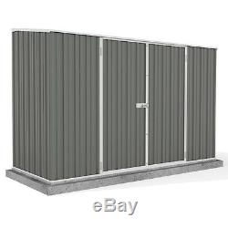 Metal Garden Shed 10x5 Outdoor Storage Building Double Door Pent Roof 10ft 5ft