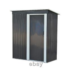 Metal Garden Shed 3 X 5FT Pent Roof Outdoor Tools Box Storage Sheds House