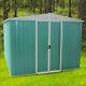Metal Garden Shed 8x6, 8x8,10x8 Apex Roof Outdoor Garden Storage With Free Base