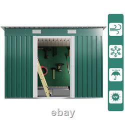 Metal Garden Shed Large Outdoor Garden Tool Storage House With Free Foundation
