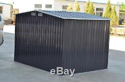 Metal Garden Shed Outdoor Storage House10x8 Tool Sheds with Free Base