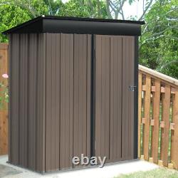 Metal Garden Shed Sheds 5x3ft Pent Roof Outdoor Storage Tool House Lockable New