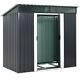 Metal Garden Shed Tool Outdoor Storage Organiser Sliding Door 2m² Windows Base