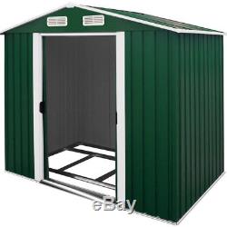 Metal Garden Tool Shed Storage 10x8.5ft Apex Outdoor Shop Steel House Store