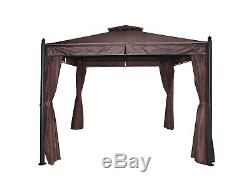 Metal Gazebo Pavilion Awning Canopy Garden Sun Shade Shelter Marquee Party Tent