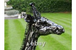 Metal Giraffe Garden Statue, Large 152 CM High Giraffe Garden Sculpture
